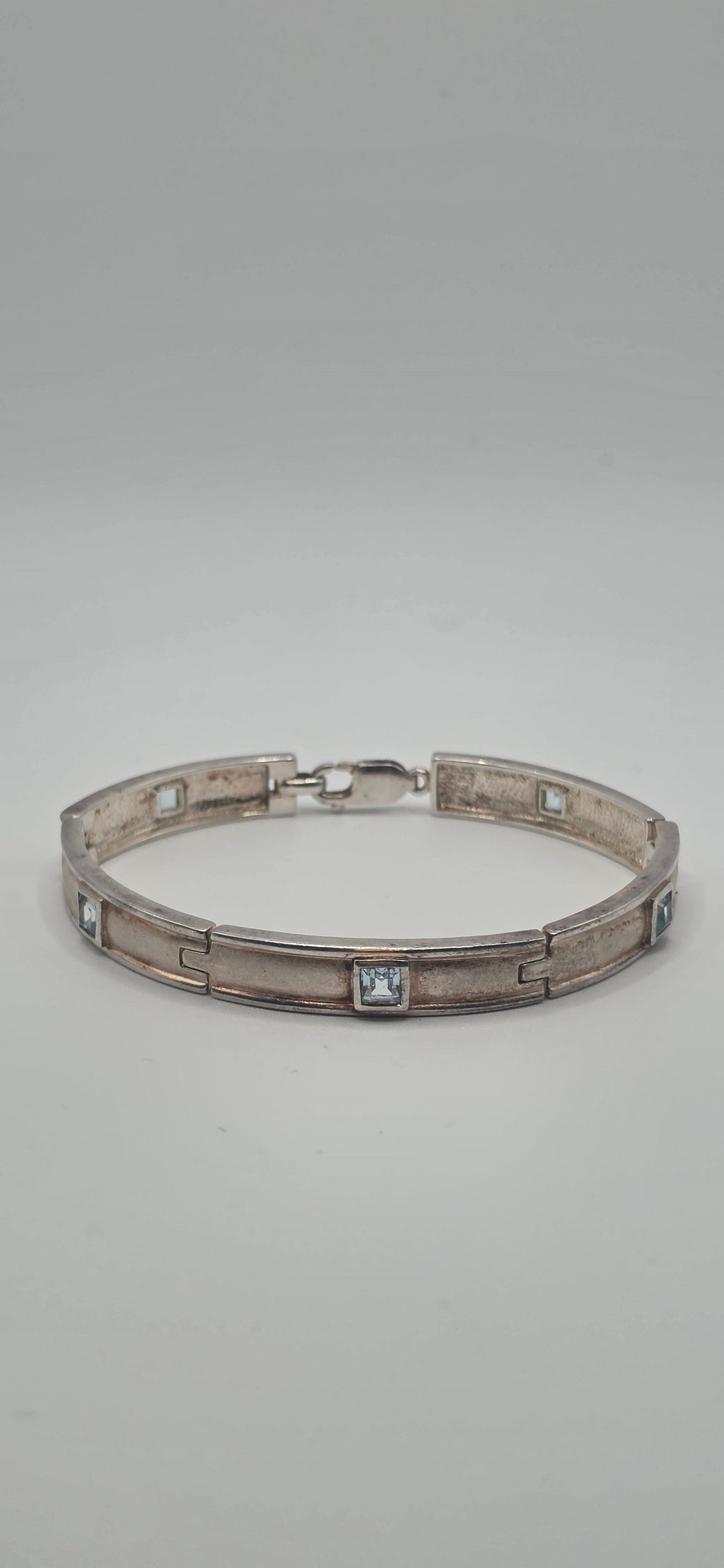 Blue Topaz Sterling Silver 925 Bracelet